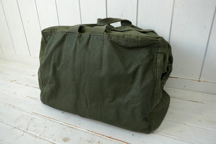Military US Army USAF LIGHTNING Zipper Vintage Flyers Kit Bag Boston Bag USA