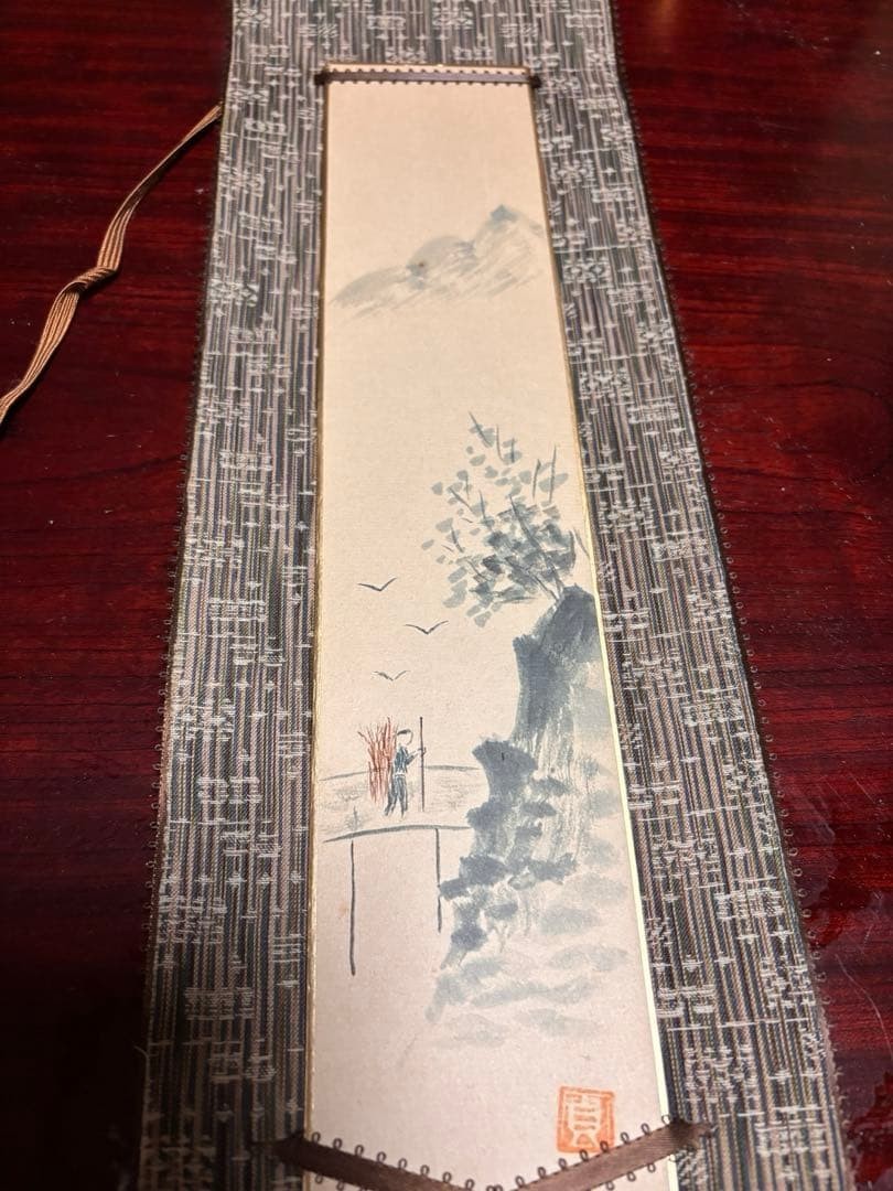 Japanese Landscape Painting Hanging Scroll Antique Landscape Painting