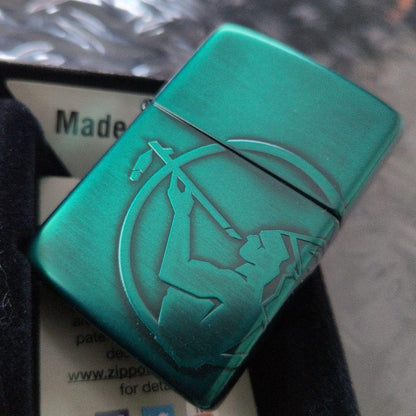 Natural American Spirit Green Zippo Oil Lighter & With portable ashtray 2017Rare