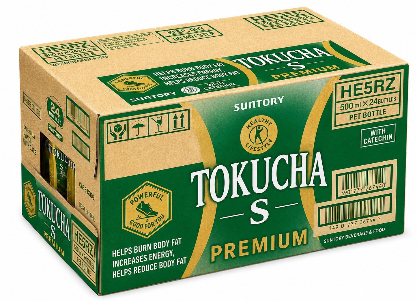 Suntory Iyemon Tokucha Green Tea 500ml x 24 Japan FOSHU Fat Burning Diet Drink