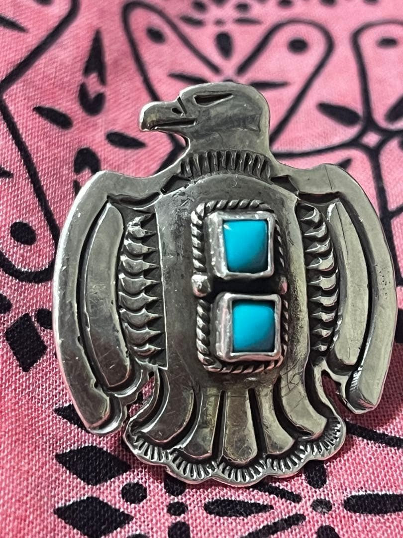 30s/40s Indian Jewelry Thunderbird Ring NAVAJO
