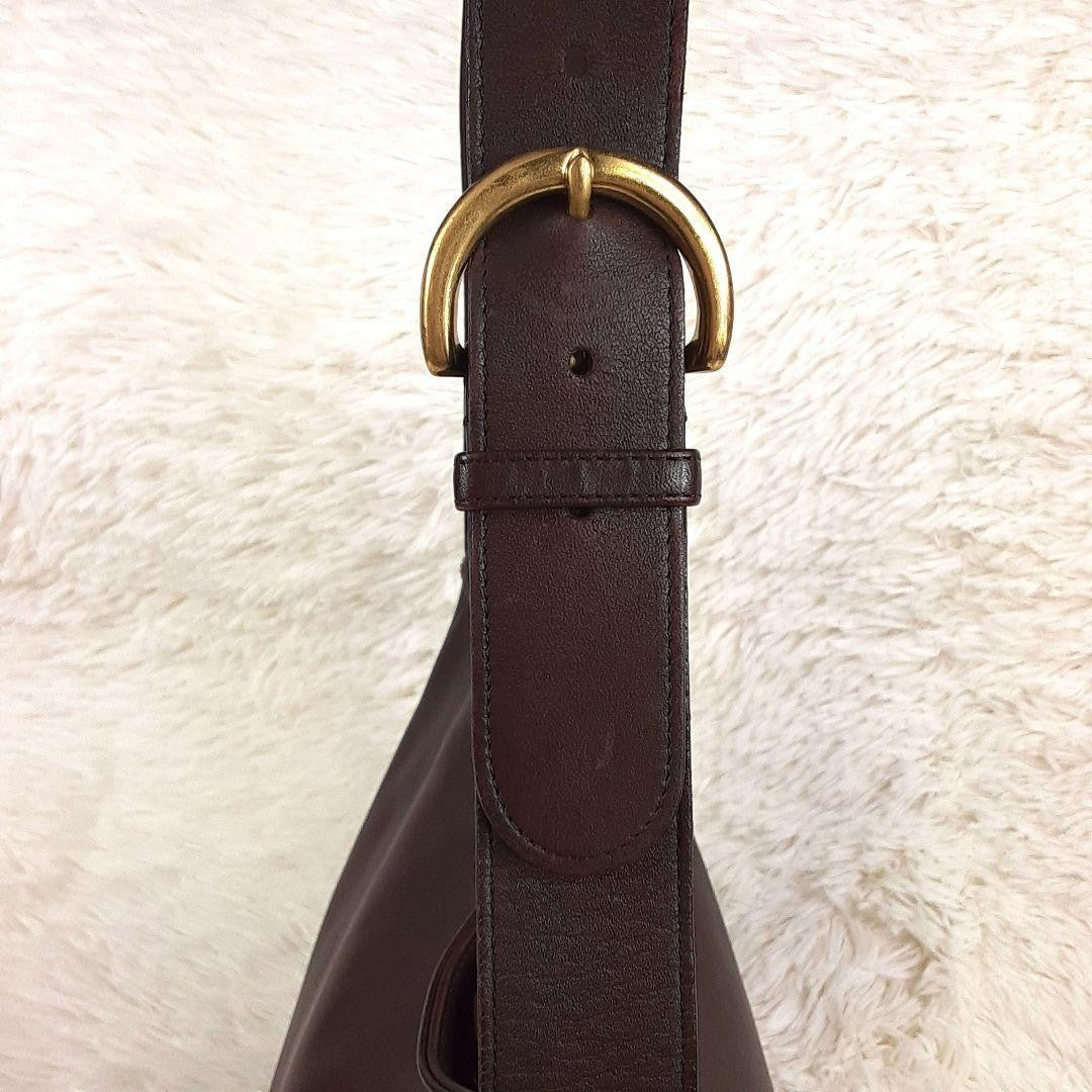 Extremely Rare Made In USA Old Coach 4161 Shoulder Bag Dark Brown Vintage