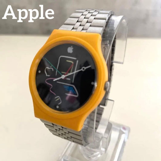 Apple Computer Novelty Analog Watch Picasso Color Yellow No Box Used