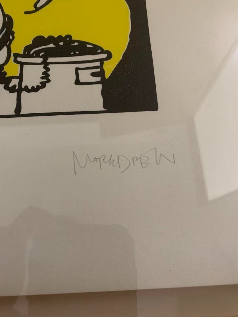 Mark drew Silkscreen edition autographed and framed #2 From Japan