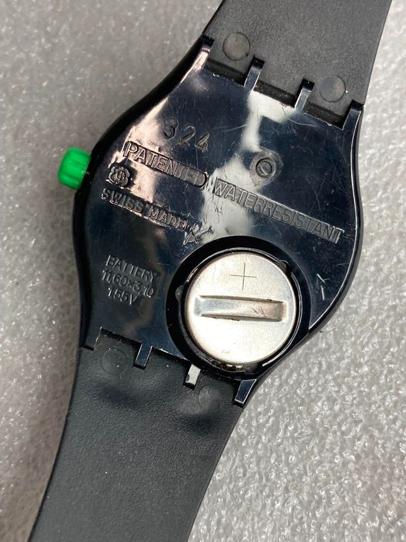 Swatch Analog Quartz Men 90'S Stopwatch Black Vintage 492422670