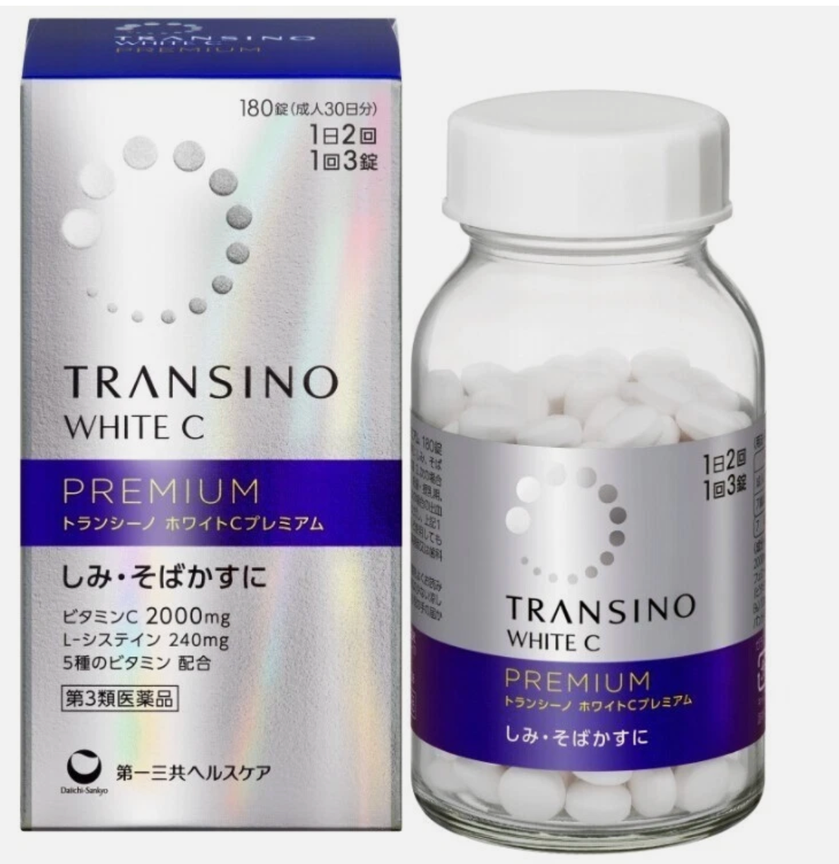 【 Transino White C Premium 】180 Tablets 30days Japan