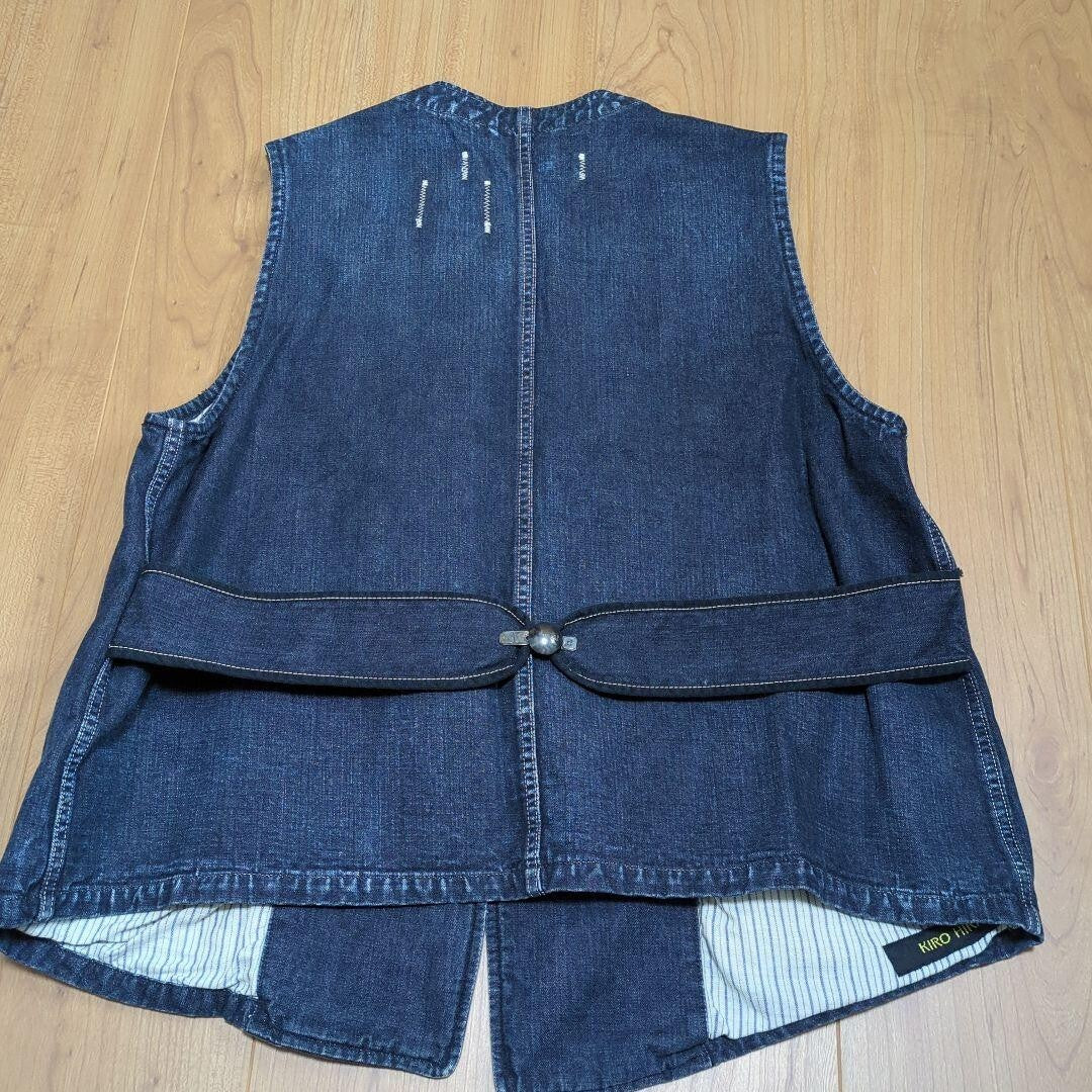 KAPITAL Denim double button Vest Cotton100% Used Excellent+ Vintage Japan