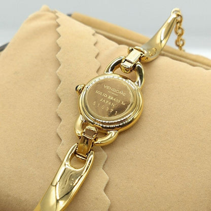 Vendome Aoyama Gold Ladies Quartz Watch Bracelenl, Used From Japan