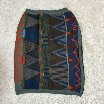 COOGI 3D Knit All-Over Print Cardigan and Skirt Set Made in Australia