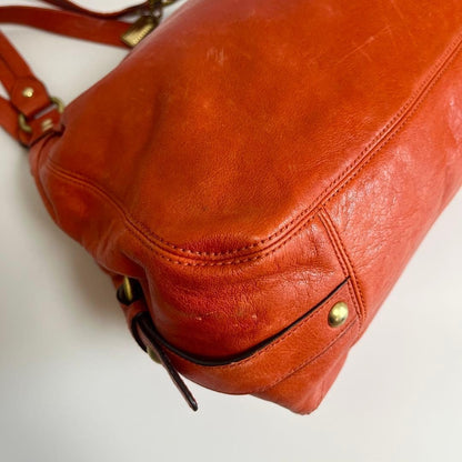 COACH Madison Leather Orange Shoulder Bag Y2K Rare Authentic Vintage