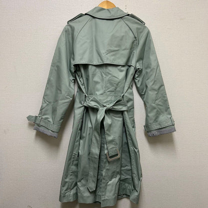 Kate Spade Light Green Ruffled Trench Coat Size S