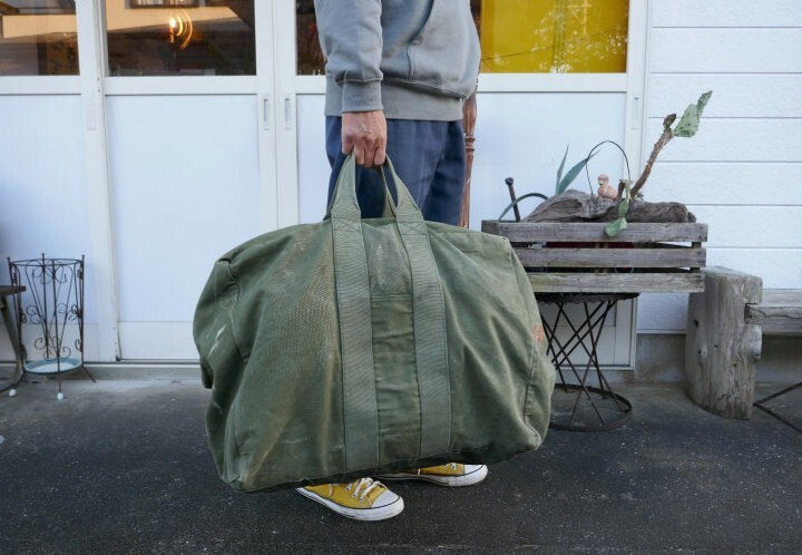 Military US Army USAF LIGHTNING Zipper Vintage Flyers Kit Bag Boston Bag USA
