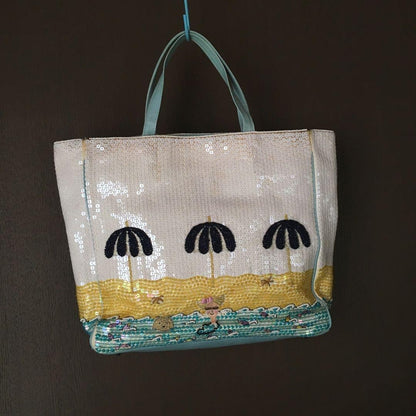Anya Hindmarch Vintage embroidered beaded sequined tote bag