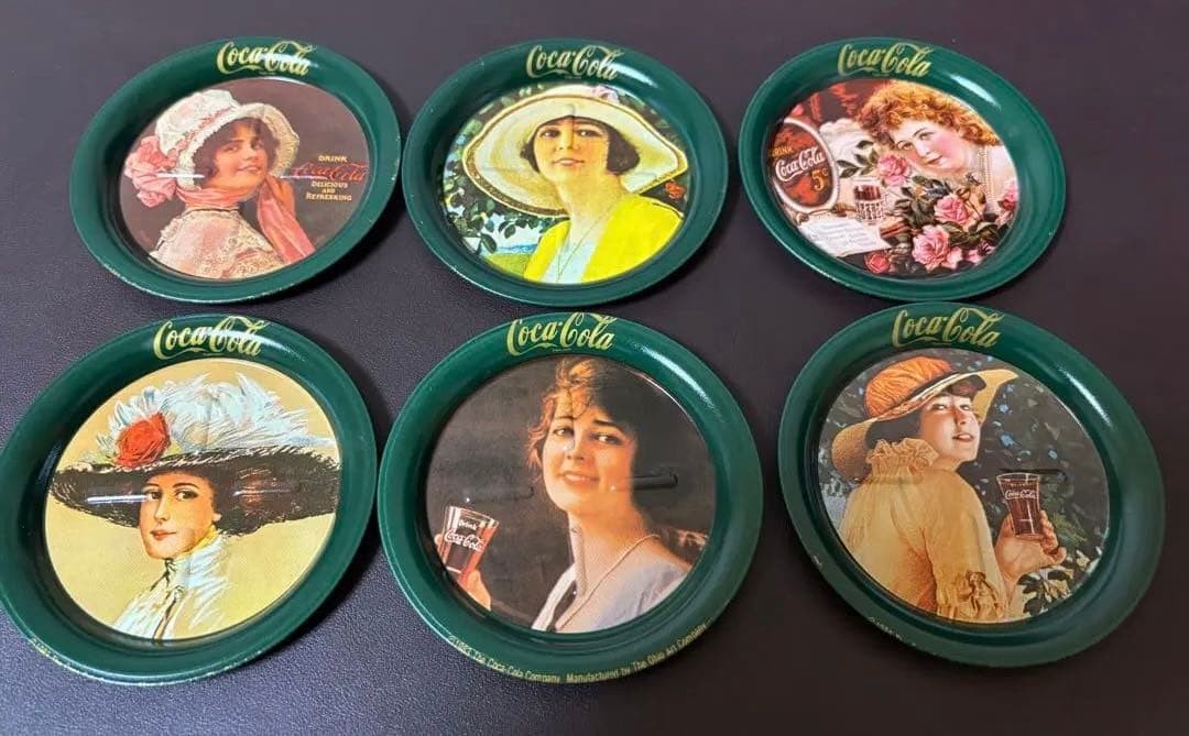 【Showa Retro】Coca-Cola Coaster 6-Piece Set