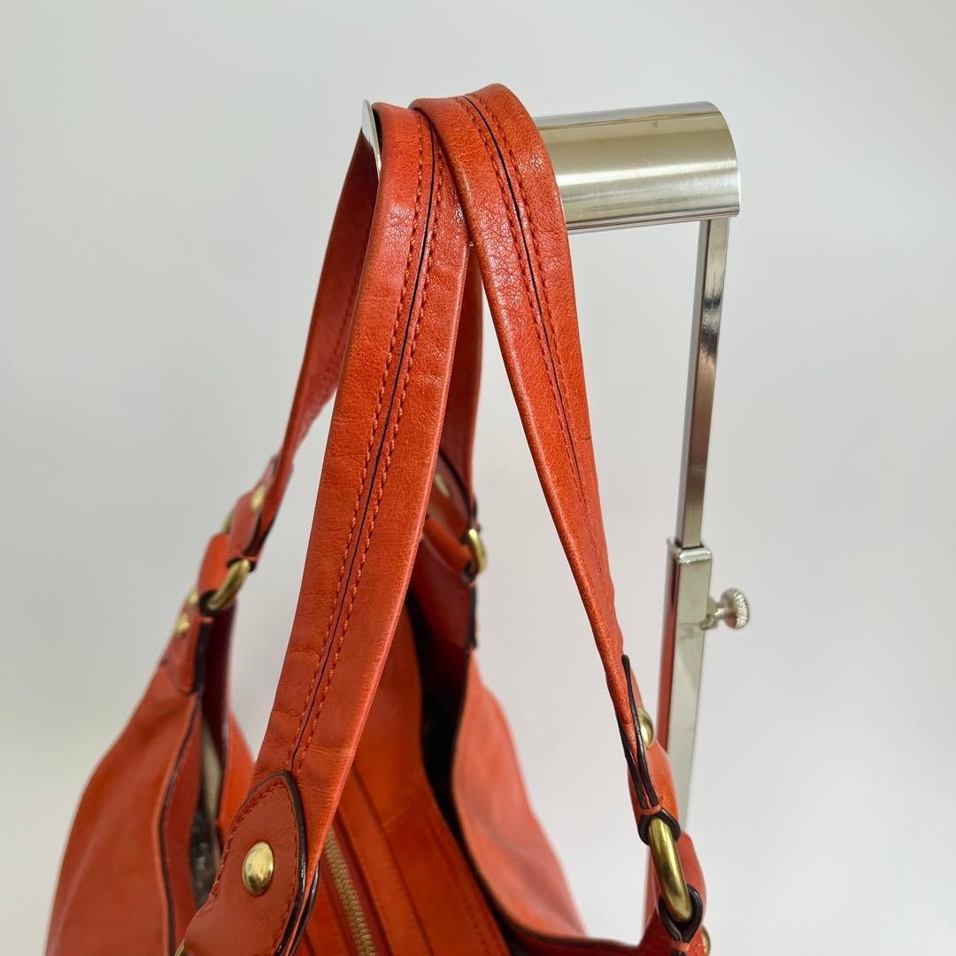 COACH Madison Leather Orange Shoulder Bag Y2K Rare Authentic Vintage