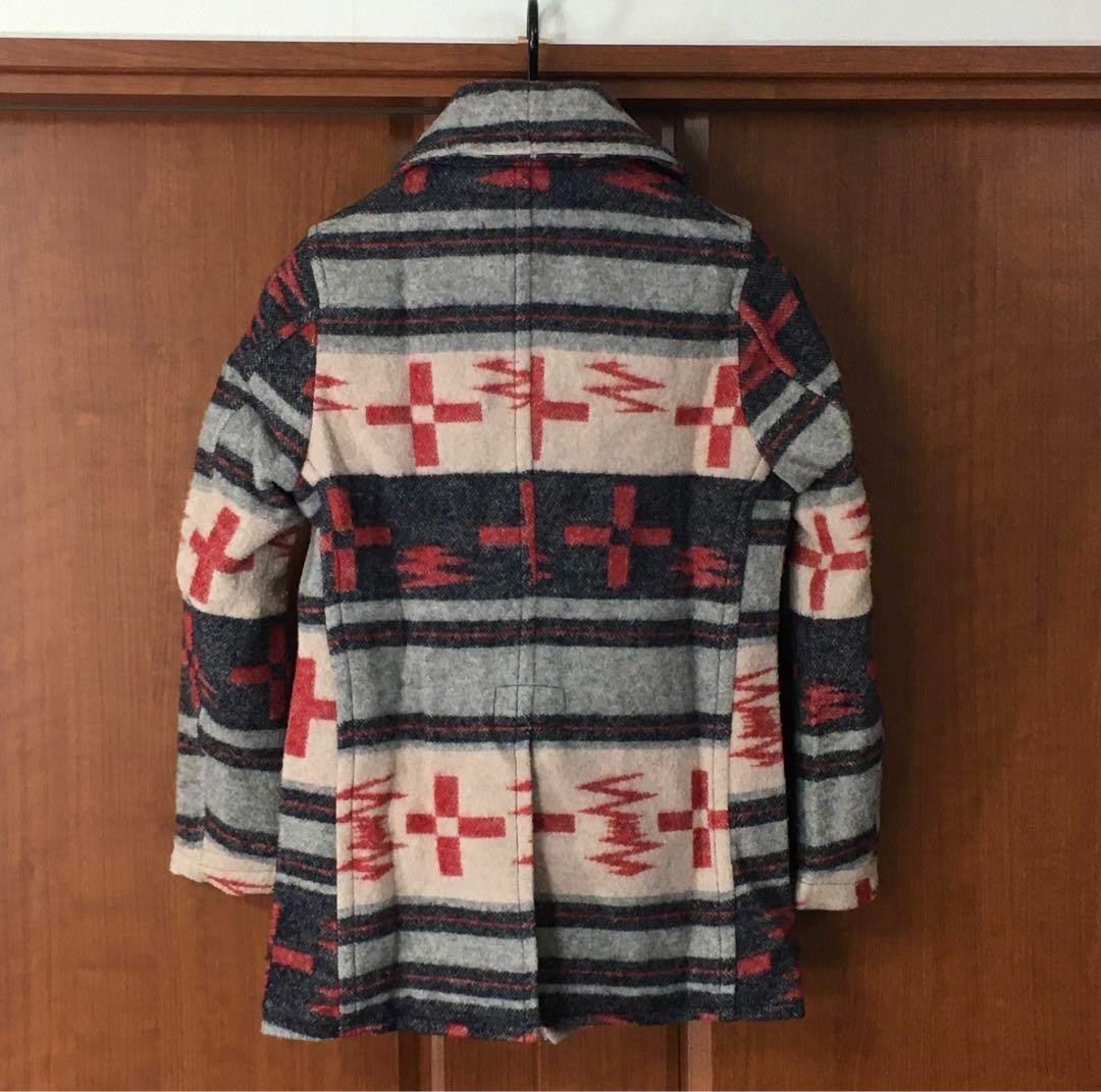 Saltwater Cowboy Native Wool Coat Navajo Rug Coat in good condition