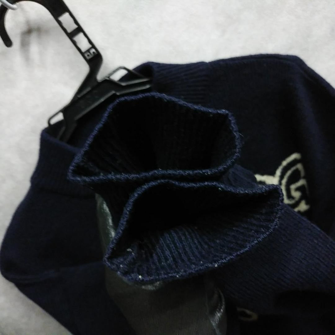 ICEBERG JEANS Vintage Men's Black Logo Wool Sweater Knit Rare Used