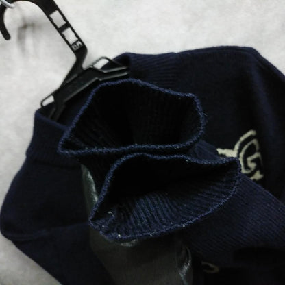 ICEBERG JEANS Vintage Men's Black Logo Wool Sweater Knit Rare Used