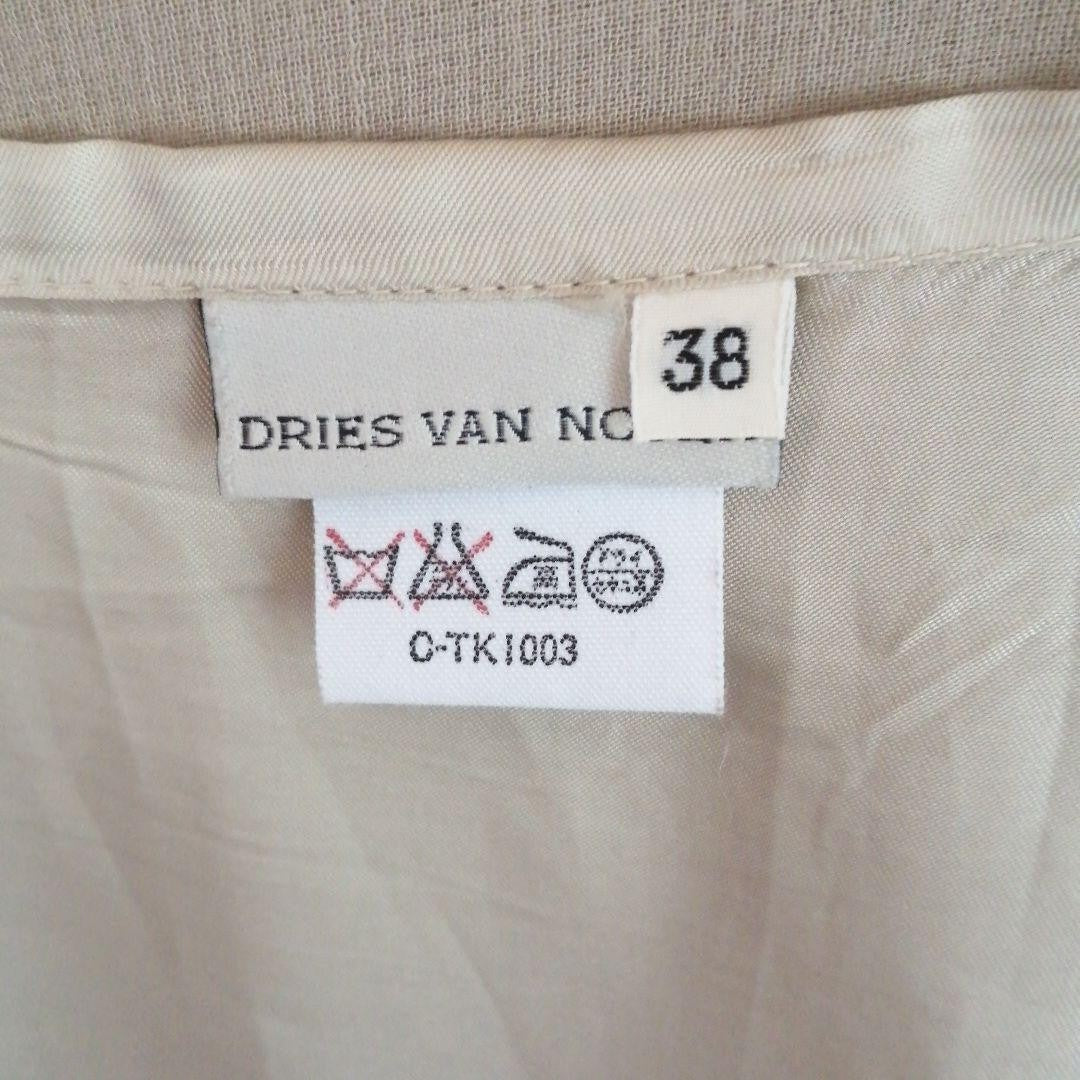 Dries Van Noten Women M Silk Wrap Skirt Botanical design Belgium Designer Luxury