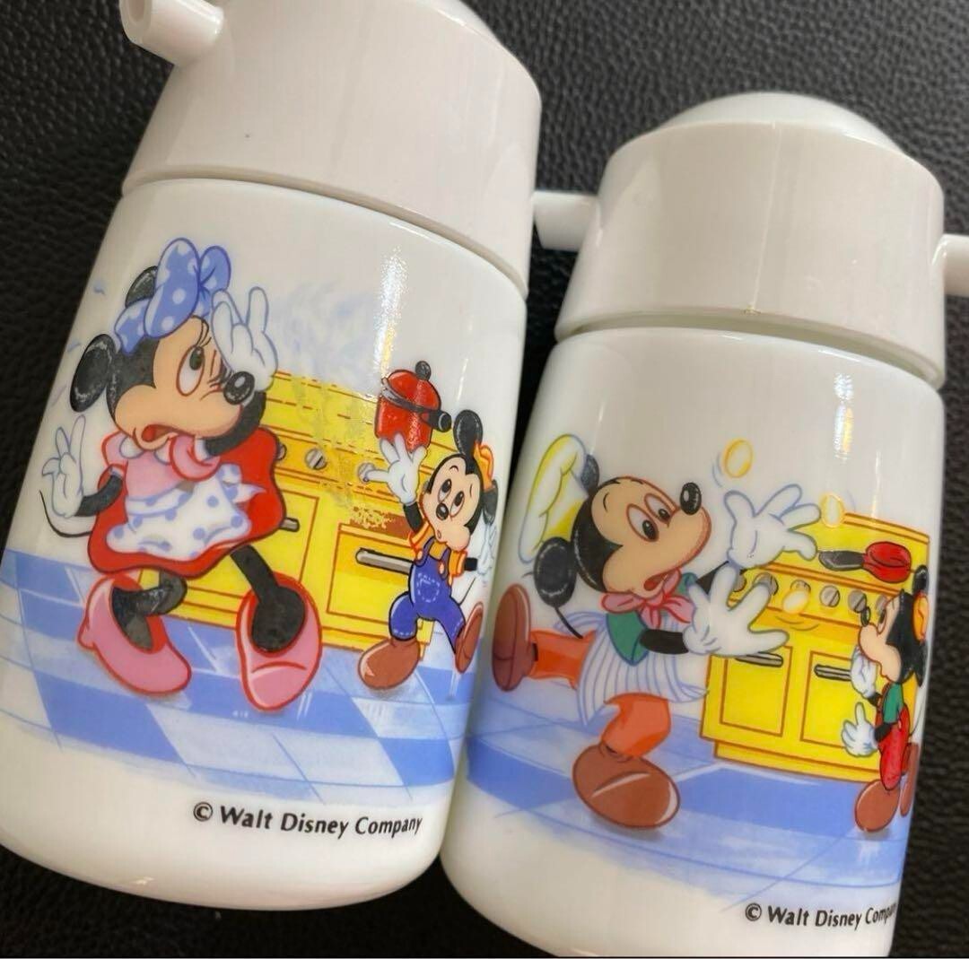 1990s Showa-era retro antique Disney Mickey Minnie soy sauce jug display