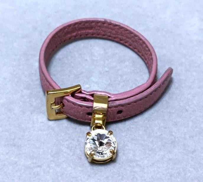 MIU MIU Large Stone Leather Bracelet 41090