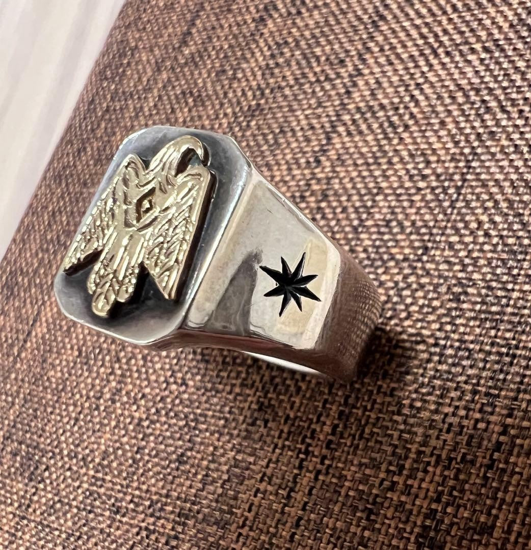 Atease K18 Thunderbird Combination Ring US Size 7 Indian