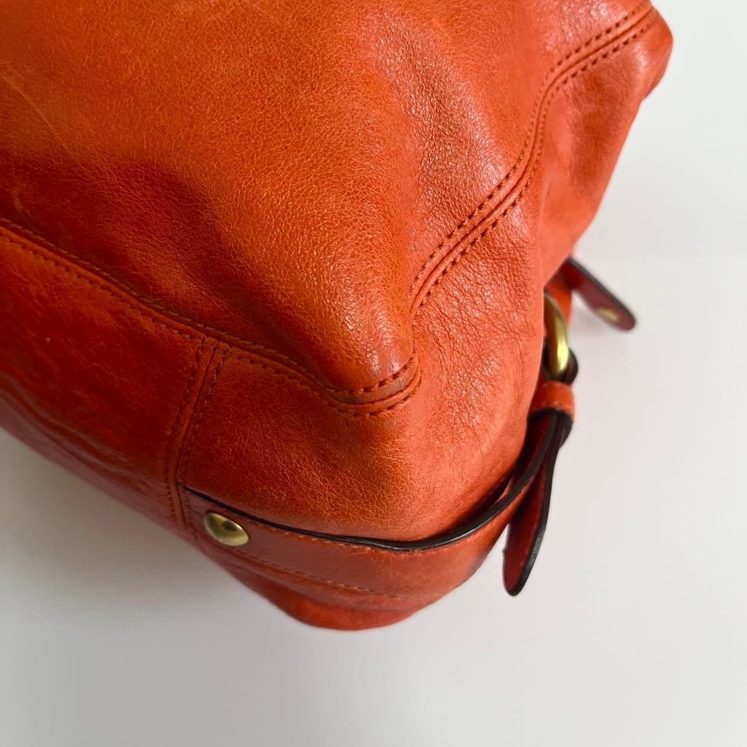 COACH Madison Leather Orange Shoulder Bag Y2K Rare Authentic Vintage
