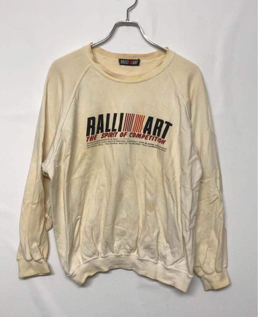 RALLIART ADVAN Graphic Trainer Cream Cotton Vintage Men's Rallywear