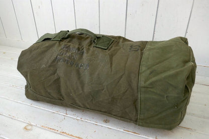 US Military Real 1975s EASTERN CANVAS PRODUCTS Stencil 70's Vintage Duffel Bag