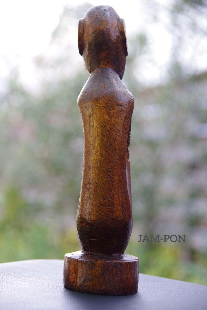 Indonesia/Wood Carving (Hand-Carved) Seated Figure/Ornament