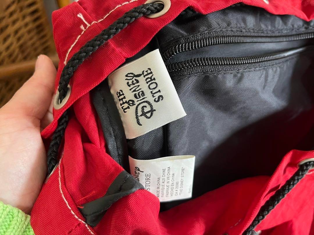 Vintage Pooh Backpack Red 17.7in Cute Retro Collectible Used Japan