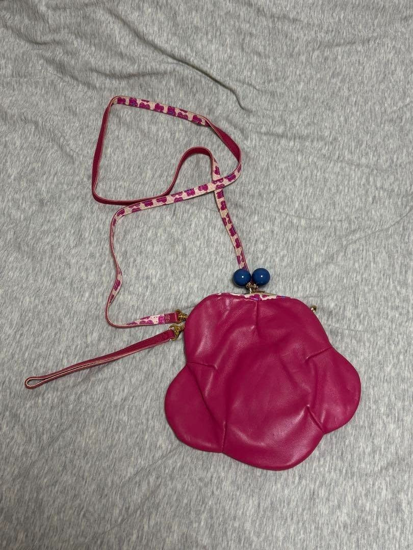 TSUMORI CHISATO Pink flower-shaped shoulder bag from JAPAN Used item Free Ship
