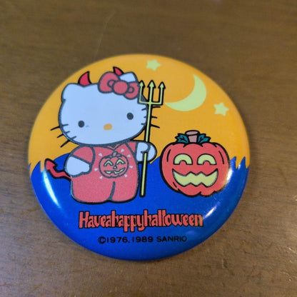 Sanrio Hello Kitty Halloween Can Badge Retro Rare