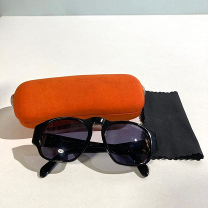 Chanel 04152 94305 Coco Mark Black Sunglasses W/orange Case cloth Used Japan