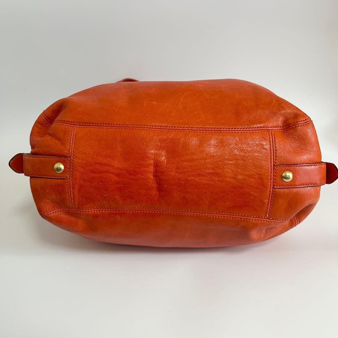 COACH Madison Leather Orange Shoulder Bag Y2K Rare Authentic Vintage
