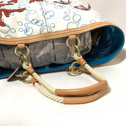Rare COACH tote bag marine motif A4 storage large capacity bag