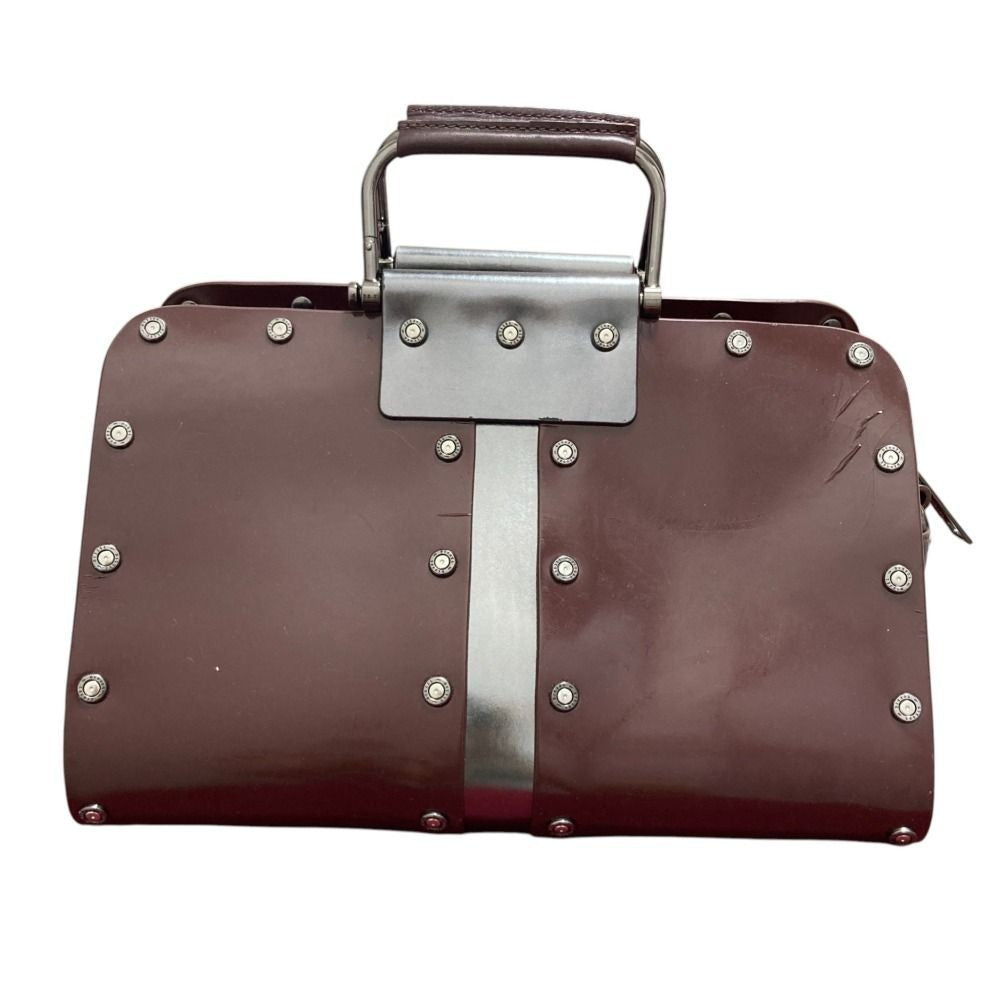 DIESEL Leather 2-Way Boston Bag/Handbag/Shoulder Bag in Bordeaux Women USED