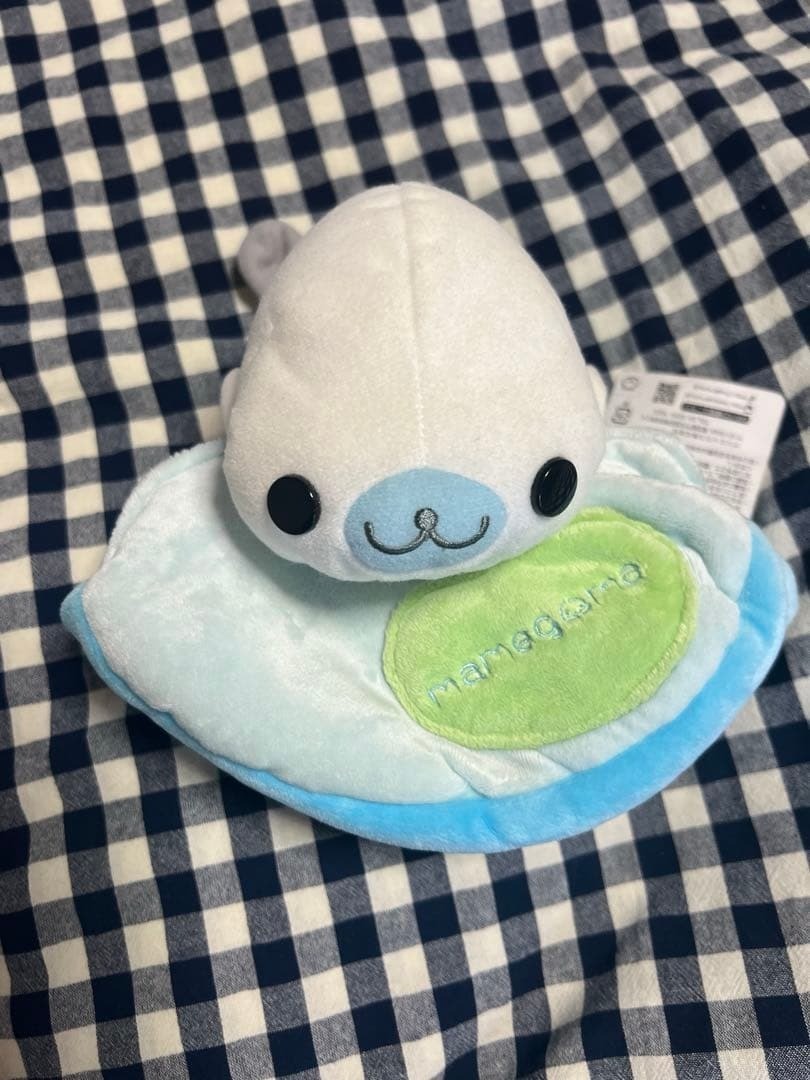 Mamegoma Plush Toy with Carrying Bag Rare San-X Collectible
