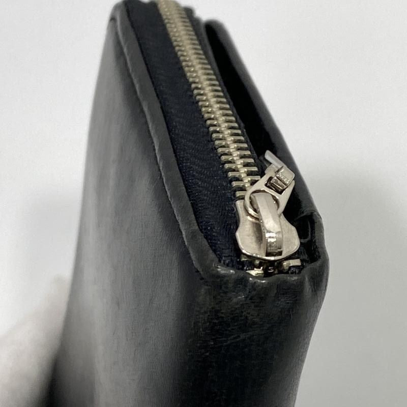 Jean Paul Gaurtier Dragon Embossed Bifold Wallet Black Leather Zip Around Men's