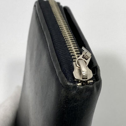 Jean Paul Gaurtier Dragon Embossed Bifold Wallet Black Leather Zip Around Men's