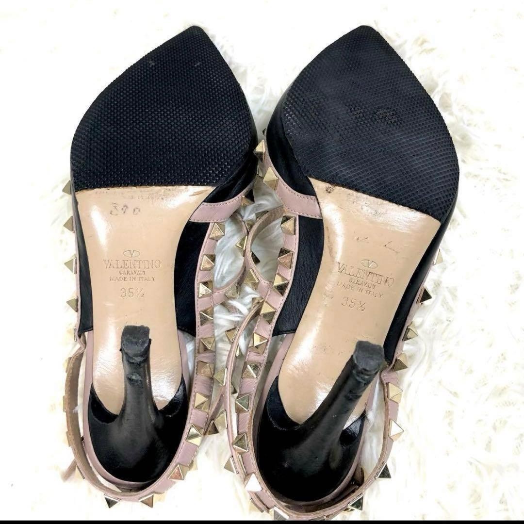 Women 6.0US Valentino Shoes Same Day Black Studded High Heels Limited Edition VH