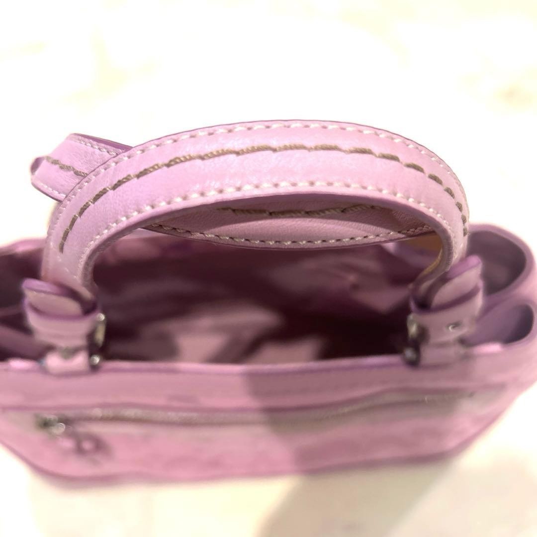 COACH Signature Pink 7052 Canvas Suede Leather Shoulder Bag Fits A4 Bottom Studs