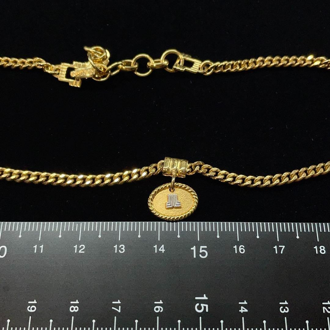 Lanvin Vintage Gold Logo Necklace Authentic