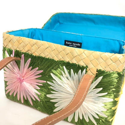 Kate Spade Basket Bag Handbag with Storage Bag Green Floral Multicolor fm Japan