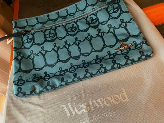 Vivienne Westwood Clutch Bag Document Case Tablet Case Leather Genuine