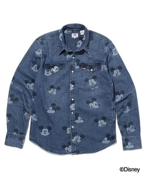 Levi's R Denim Shirt With Mickey Tag Available S Size Men Collaboration Limited