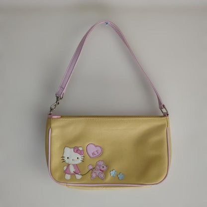Hello Kitty Vintage Handbag Rare Used Cotton Canvas Bag