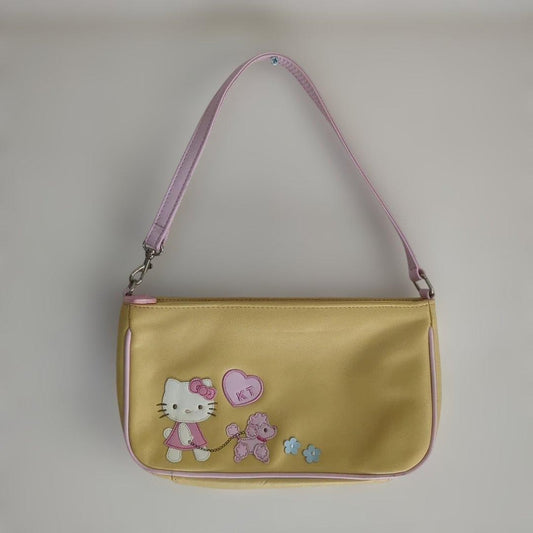 Hello Kitty Vintage Handbag Rare Used Cotton Canvas Bag