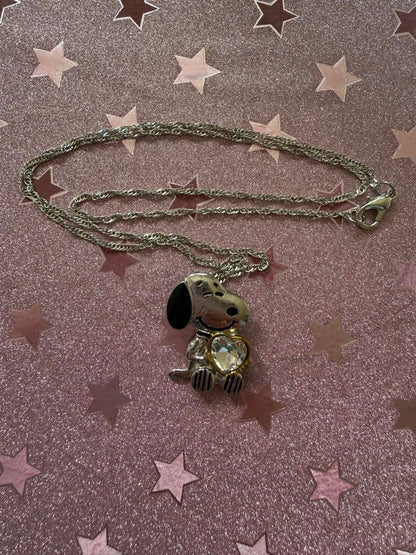 Snoopy Jewelry Set 8pcs Necklace Earrings Ring Size 9 Watch Keychain Rare Gift