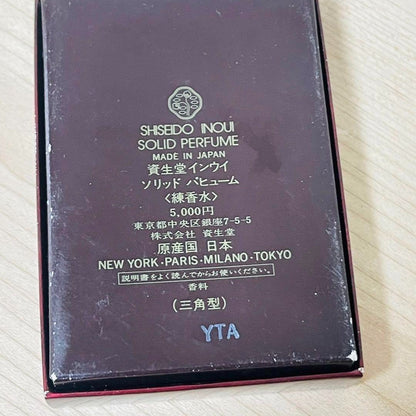 SHISEIDO lNOUl SOLID PERFUME Parfum Triangle type NIB Unused
